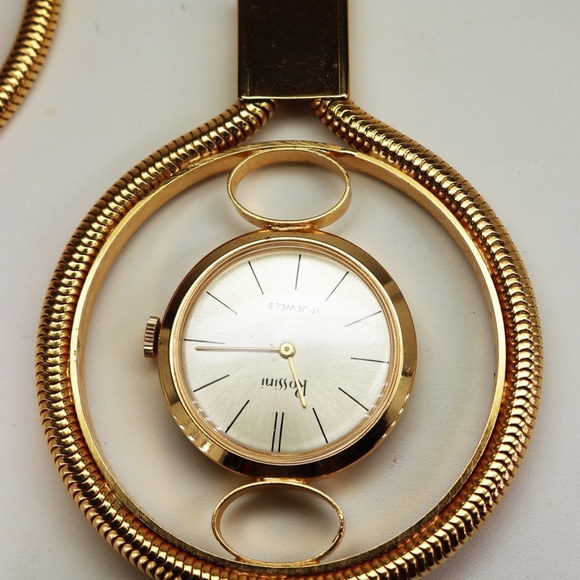 Vintage 1970s Rossini 17 Jewels Timepiece Necklace - Picture 9 of 16